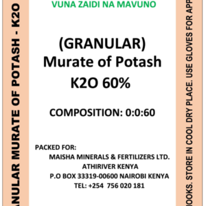 <br>Granular Murate of Potash </br><br>N:P:K 0:0:06</br>