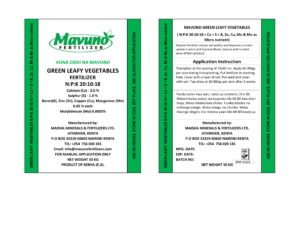 GREEN LEAFY VEGETABLES FERTILIZER N:P:K 20:10:18