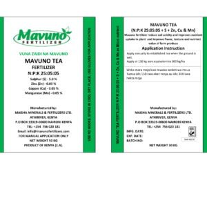 <br>MAVUNO TEA </br><br>26:5:5  </br>